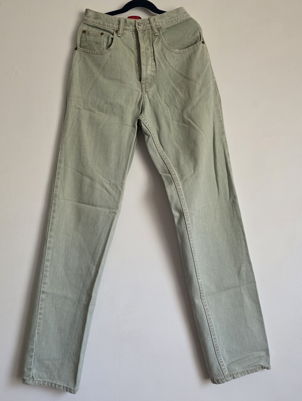 Vintage Style Levi's Sage-green Jeans Mens 28/32